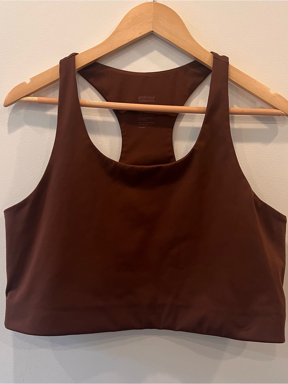 Girlfriend Collective Paloma Racerback Sports Bra Brown Size 3XL NWOT